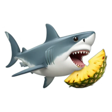 Shark eating pineapple  sticker