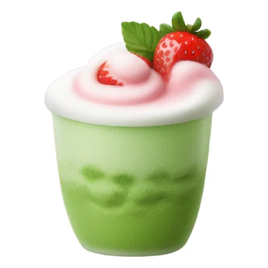 matcha with strawberry cold foam  sticker