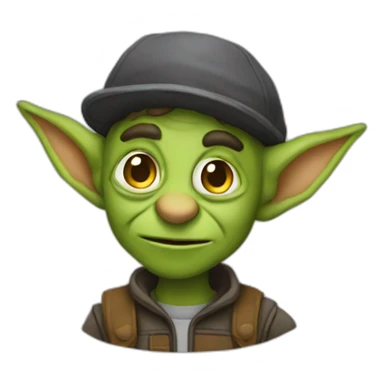 A goblin programmer sticker