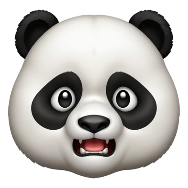 un panda enojado sticker