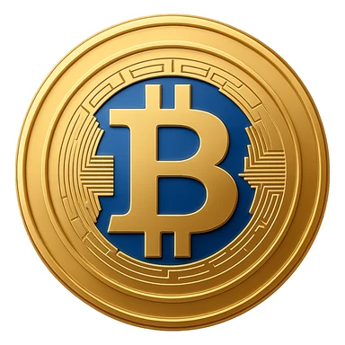 Create a high quality bitcoin coin with smooth edges, polished and production-ready appearance, on a transparent background. sticker