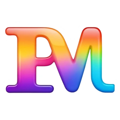 letters PNL fun gradient sticker