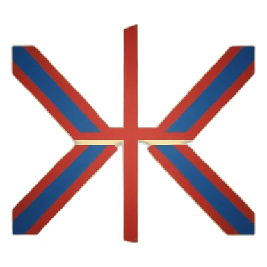 flag of Ingermanland yellow background with Scandinavian cross blue with red outline sticker