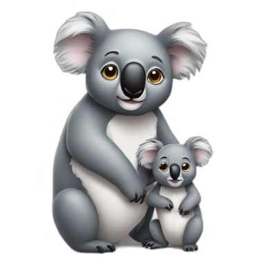 small and big koala sticker