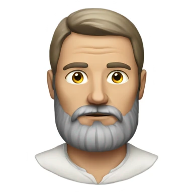 Russian peasant with a beard photorealistic serious sticker