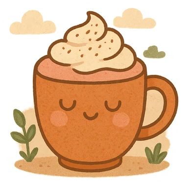 a pink mocha, cute and inviting sticker