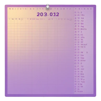 appointment calendar purple color with days sticker