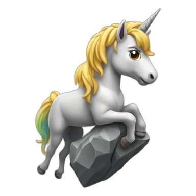 rock climbing unicorn sticker