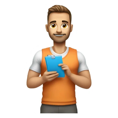 Calorie counting man sticker