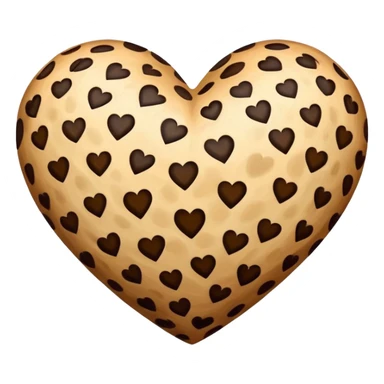 make a cheeta print heart emoji sticker