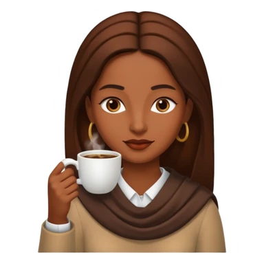 Khepresh woman drink coffee sticker