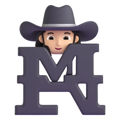 BLK letters in western cowboy font with silver outline sticker