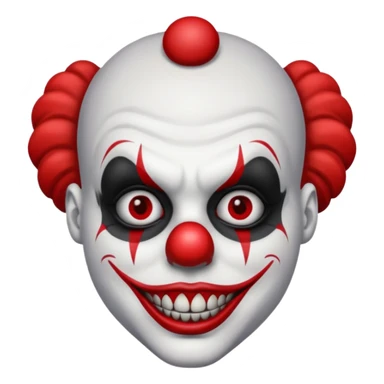 very dark sinister clown sticker