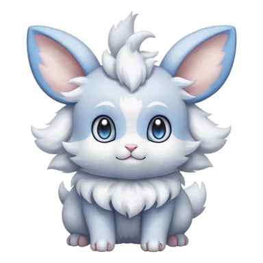 Minccino-Espurr-creature-hybrid sticker