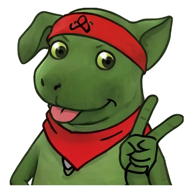 Dog with middle finger sticker