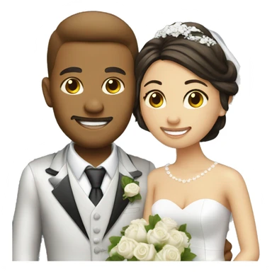 groom and bride love sticker