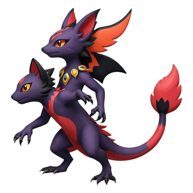 Salandit-Zorua-Litten-Noibat-hybrid (full body) sticker