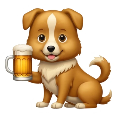 Ein Hund der talahon ist und Bier trinkt sticker