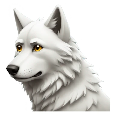 sad wolf sticker