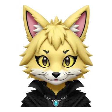 Cool gothic cute Kemonomimi Nekomimi Japanese Anime Kemono Furry Style Vernid-Zeraora-Sergal-Fursuit-furry-fursona sticker