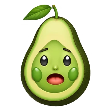 crying avocado sticker