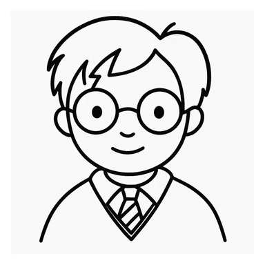 harry potter with glasses sticker