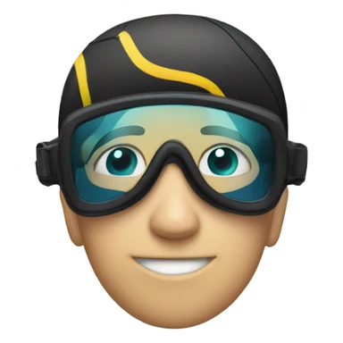 A boy doing Scuba diving sticker