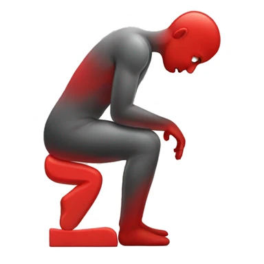 man struggle with back pain with a red area sticker