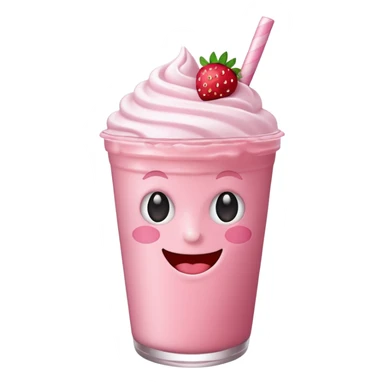 milkshake with a face sticker