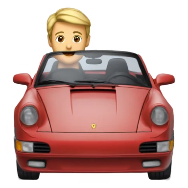 frederic dans sa porsche 986 cabriolet sticker