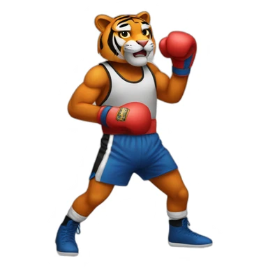 boxing Training  Tiger  sticker