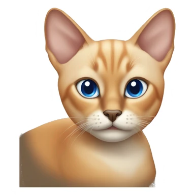 Orange siamese cat with blue eyes  sticker