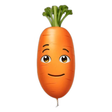 number 1 with a carrot sticker