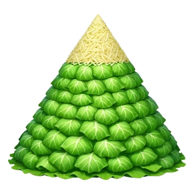 a big pyramid shape pile of grated cabbage sticker