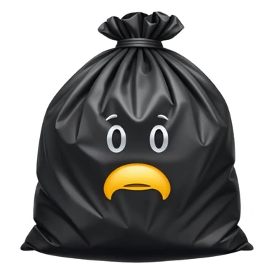 trash bag with nothin on it, just the plain trash bag sticker