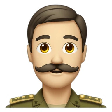 Man with mostache, soldier sticker