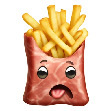 Meat with chips  sticker