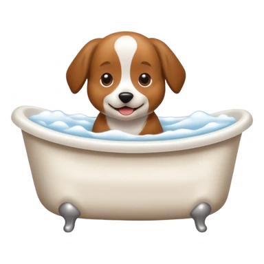 Bathing dog sticker
