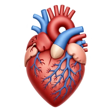 hand holding heart organ sticker