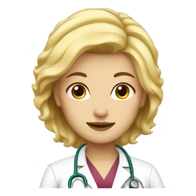 Blonde woman doctor  sticker