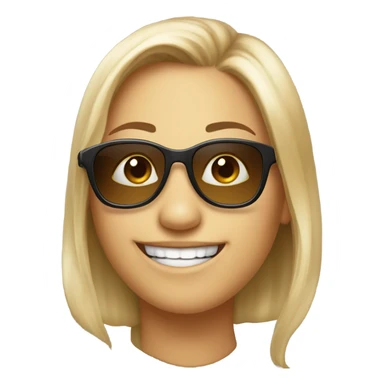 A emoji takes of his sunglasses litlevit Down to look at a fine Girl sticker