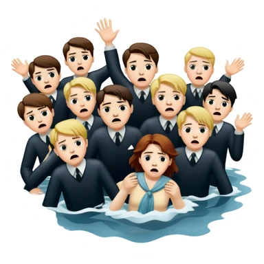 titanic and 10 people drowning  sticker