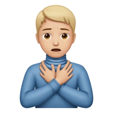 hands on neck choking self hard sticker