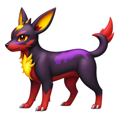Guilmon-Houndour-Umbreon-hybrid sticker