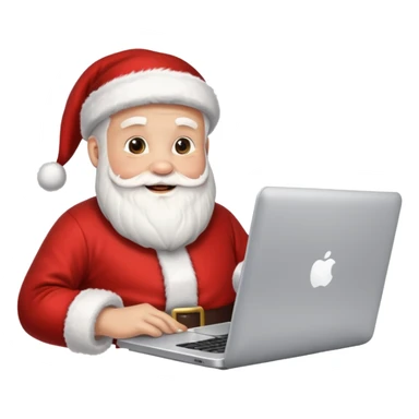 santa god with laptop sticker