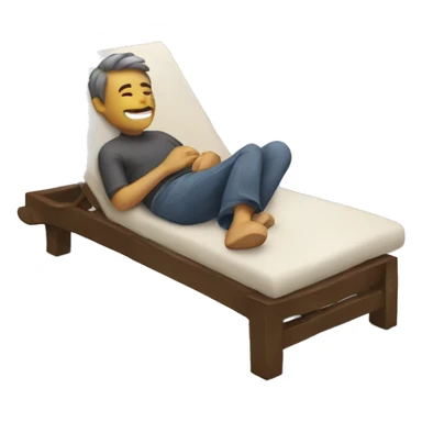 Relaxing emoji sticker