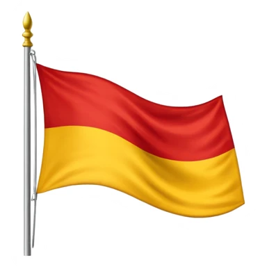 Crear una bandera con franja roja, amarilla y negra del mismo tamaño inspirada en la de Alemania sticker