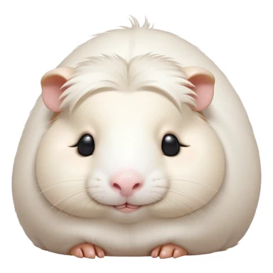 Meme-Worthy Cute Sleeping White Guinea Pig Portrait Emoji, Head resting peacefully with a contented smile, showcasing a delightfully chubby build and a luxuriously soft pure white fur, eyes shut in a serene, cozy nap, Simplified yet hilariously adorable features, highly detailed, glowing with a soft, drowsy light, high shine, relaxed and utterly lovable, stylized with an air of playful laziness, bright and heartwarming, soft glowing outline, capturing the essence of a comically sleepy guinea pig, so meme-worthy it feels like it could instantly become the next viral sensation of adorable slumber! sticker
