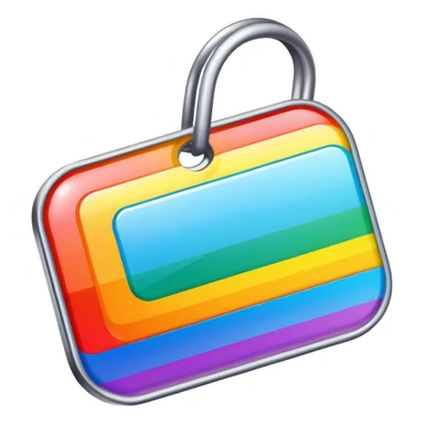 Rainbow price tag sticker
