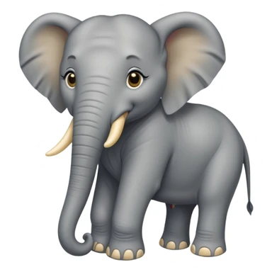 A three legged prima-donna elephant with piercings. sticker